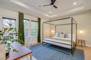 4 habitaciones, escritorio, tabla de planchar con plancha y wifi gratis