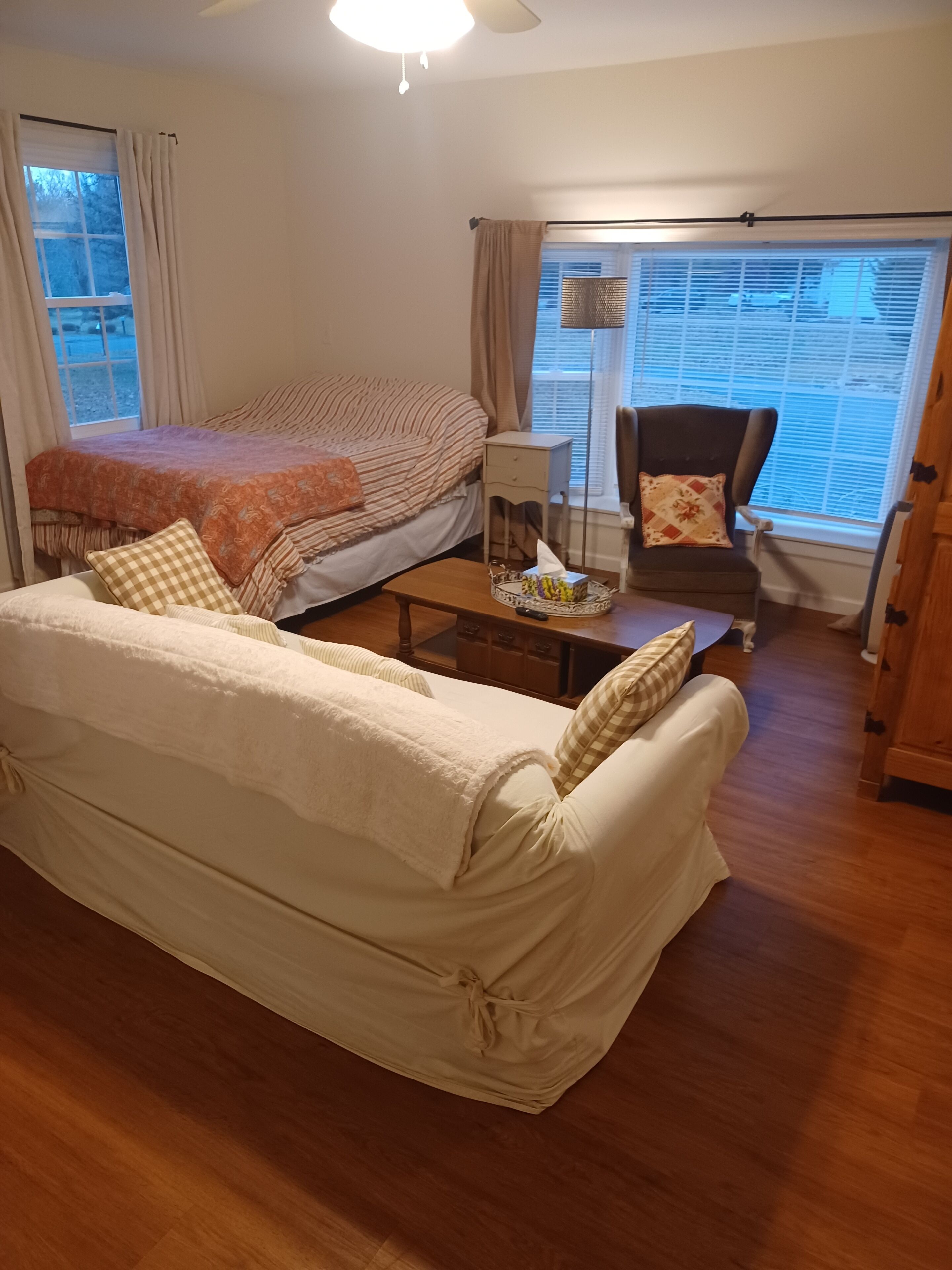 Iron/ironing board, WiFi, bed sheets