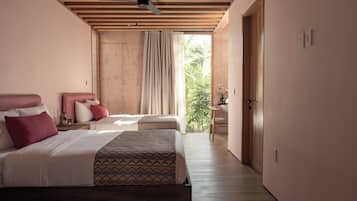 4 habitaciones, caja de seguridad en la habitación y escritorio