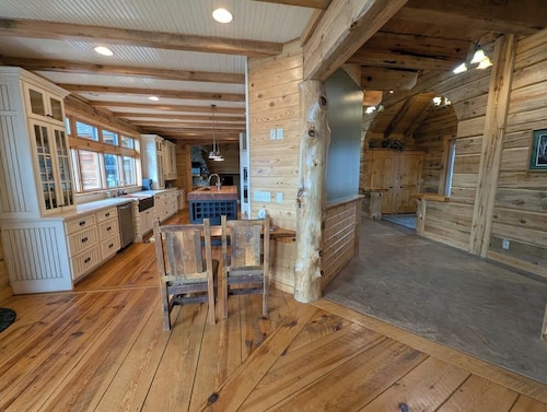 Fish Hook River Log Home w/ Theater & Dock!