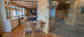 Fish Hook River Log Home w/ Theater & Dock!