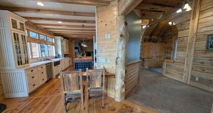 Fish Hook River Log Home w/ Theater & Dock!