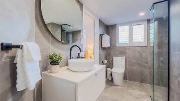 Shower, hair dryer