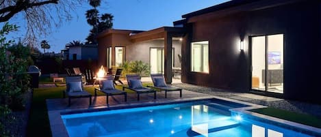 A heated pool