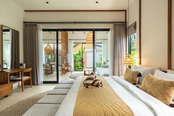 Villa | 1 chambre, décoration personnalisée, ameublement personnalisé, bureau