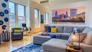 Condo, 2 Bedrooms | Living area | Streaming services - Downtown Cleveland: Steps To Sports & Events 2 Bedroom Condo by RedAwning (Cleveland)