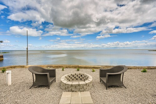 Serene Lakefront Standish Home w/ Fire Pit & Grill