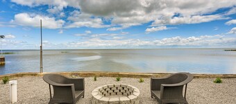 Serene Lakefront Standish Home w/ Fire Pit & Grill