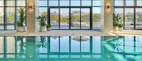 Indoor pool, seasonal outdoor pool