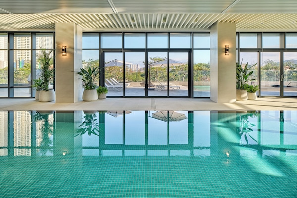 Indoor pool, seasonal outdoor pool