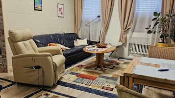 TV, DVD player, stereo