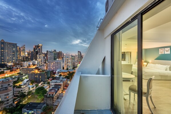 Premium Triple Room, City View | Balcony view