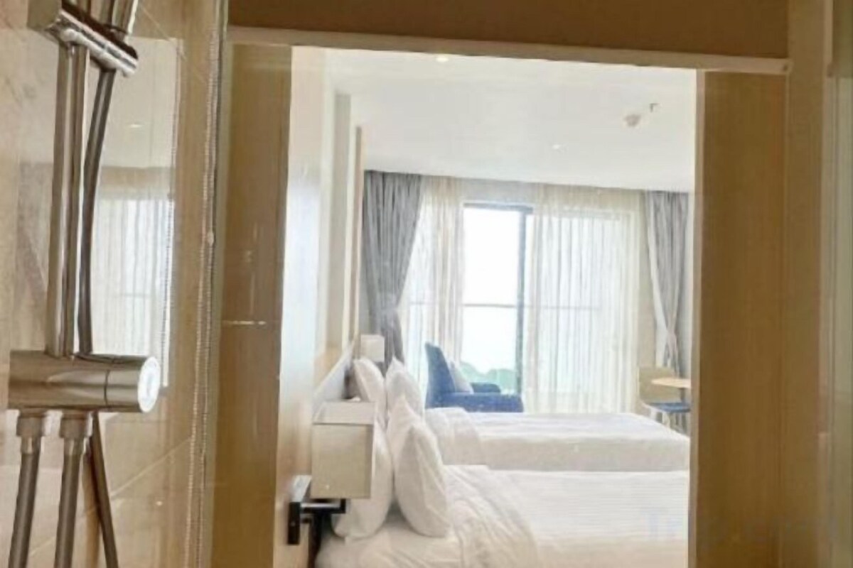 Premium bedding, pillow-top beds, desk, soundproofing