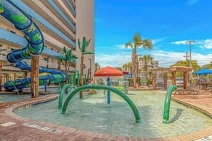 Indoor pool, a heated pool - Updated 3BR w/ Views & Waterpark (Myrtle Beach)