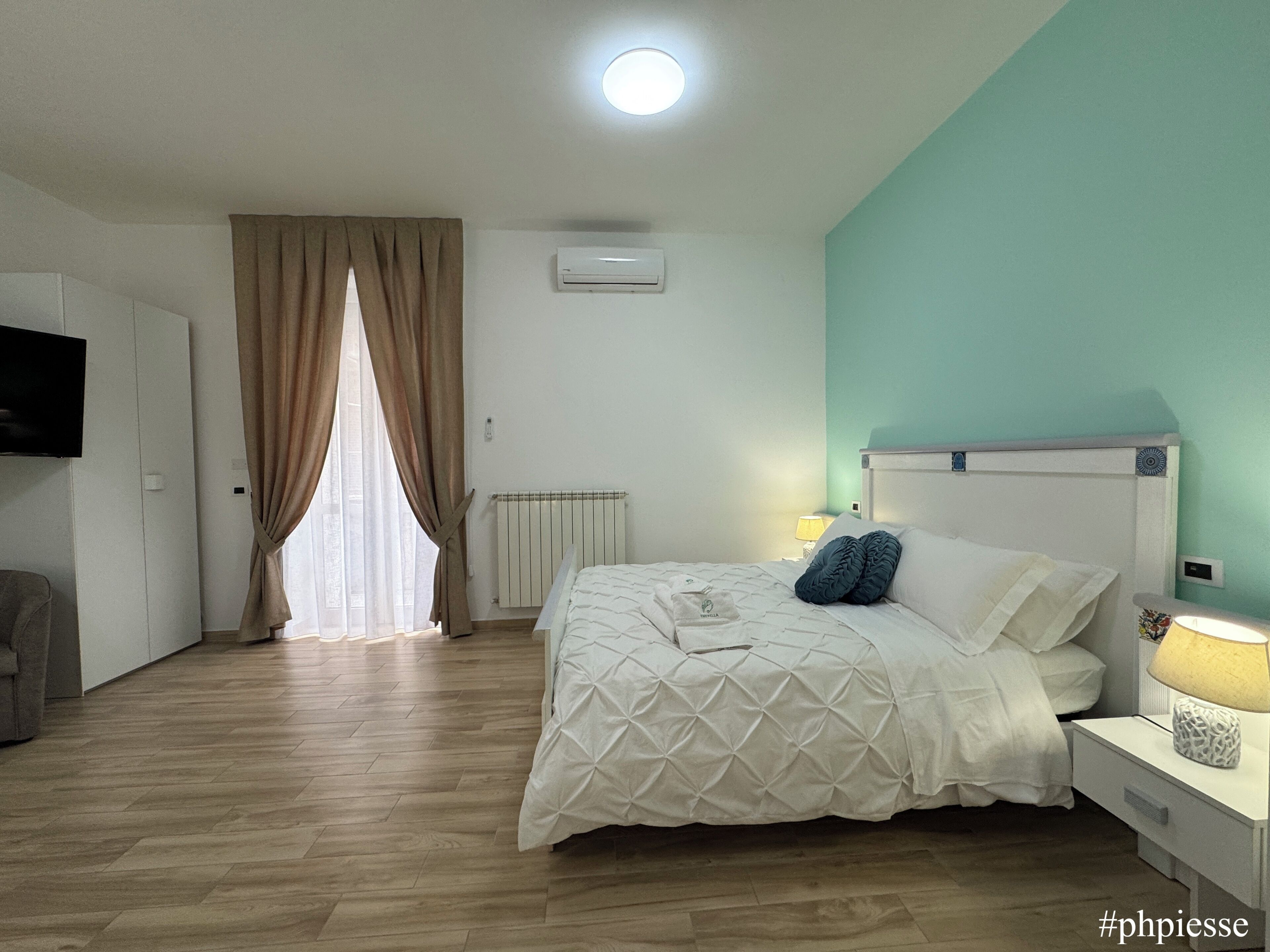 Premium bedding, down duvets, individually decorated