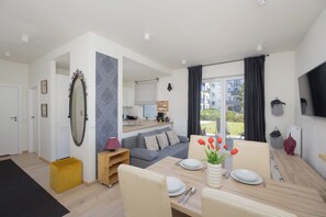 Apartment, 1 Bedroom, Terrace, Garden View | Living area - Warsaw Apartment With Garden by Renters (Warsaw)