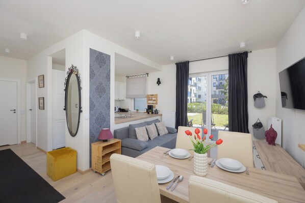 Apartment, 1 Bedroom, Terrace, Garden View | Living area - Warsaw Apartment With Garden by Renters (Warsaw)