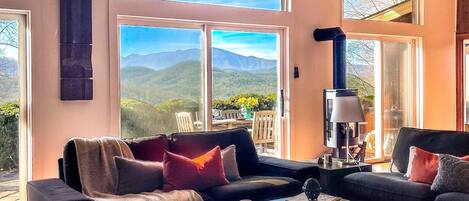 TV connectée, cheminée, jeux vidéo, lecteur de DVD