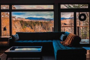 Smart TV, fireplace, video games, DVD player