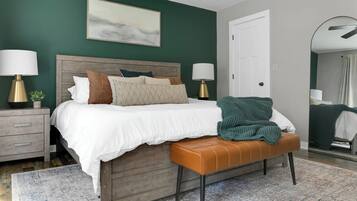 3 habitaciones, tabla de planchar con plancha, cuna de viaje y wifi