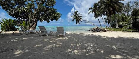 Accommodatie ligt op het strand