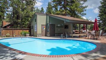 Et oppvarmet basseng