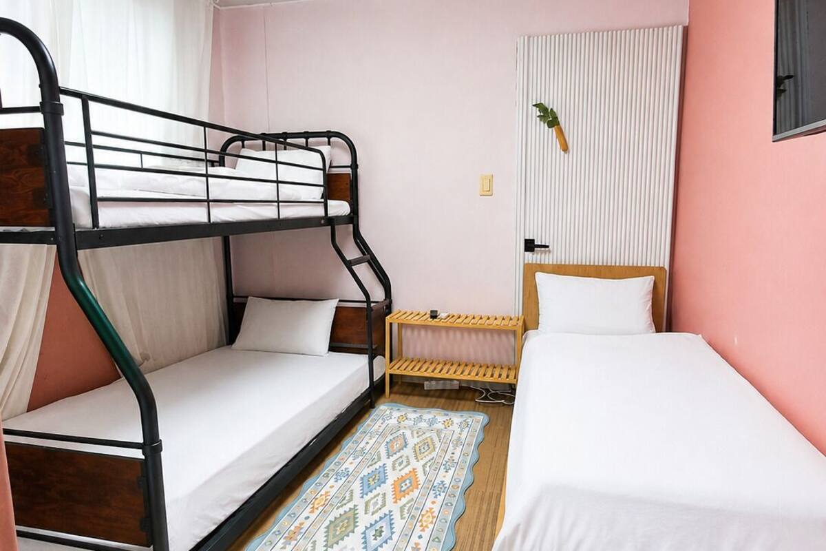 Triple Room | Blackout drapes, iron/ironing board (on request), WiFi (free)