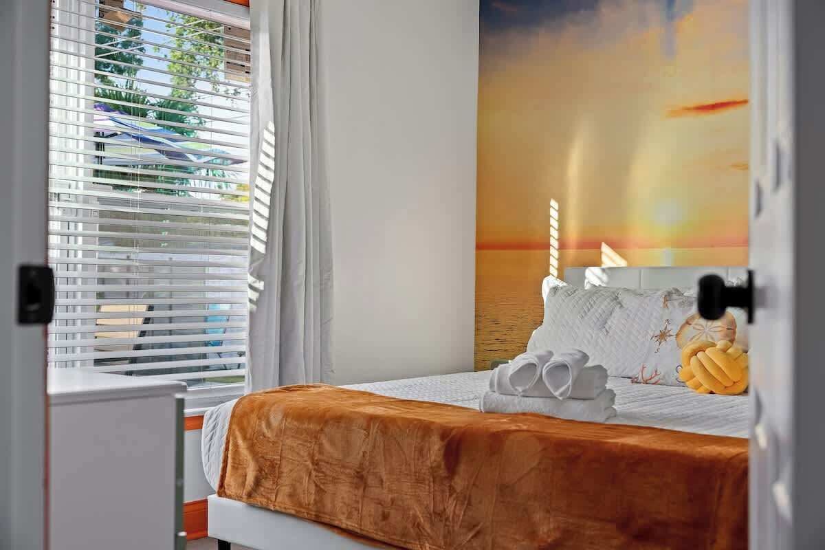 4 bedrooms, iron/ironing board, travel crib, WiFi