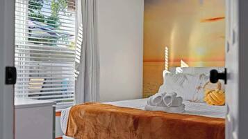 4 bedrooms, iron/ironing board, travel crib, WiFi