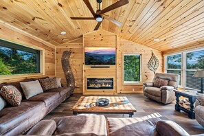 Smart TV, chimenea y videojuegos 