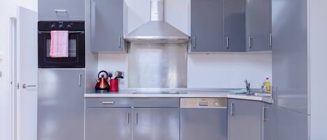 Fridge, oven, stovetop, dishwasher