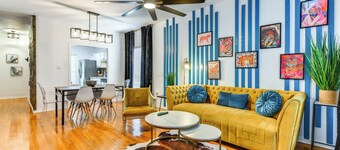 巴頓魯治多彩的家：附露台、烤架和火坑