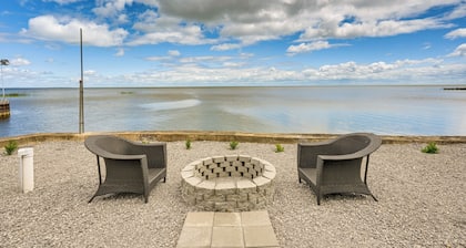 Serene Lakefront Standish Home w/ Fire Pit & Grill