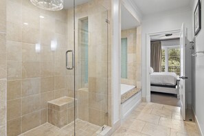 Shower, hair dryer, towels - Across From Beach + Rooftop Comm Pool - WaterHouse 202 by Royal Destinations (Inlet Beach)