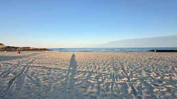 Plage à proximité, chaises longues, serviettes de plage