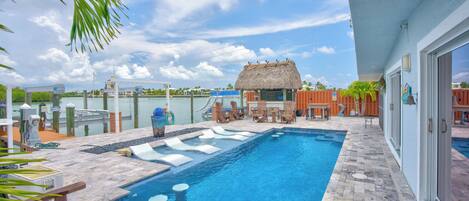 Outdoor pool, a heated pool