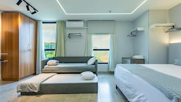 1 bedroom, blackout curtains, iron/ironing board, free WiFi