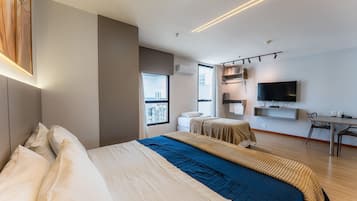 Apartamento | 1 dormitorio, cortinas opacas, tabla de planchar con plancha