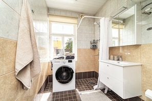 Shower, hair dryer