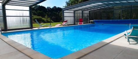 Indoor pool, a heated pool
