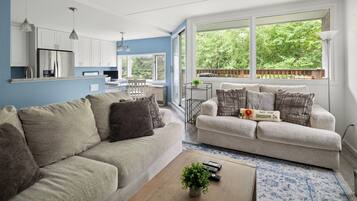 Smart TV, fireplace, computer monitors