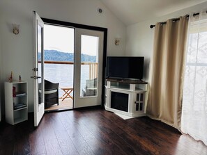 Smart TV, fireplace, computer monitors
