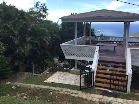 テラス / パティオ. Charming 2-bedroom house in superb St Thomas with AC, WiFi