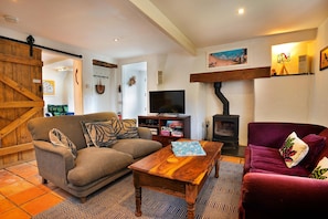 Fireplace - Porthcothan Mill Cottage (Porthcothan Bay)