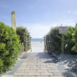 On the beach, white sand