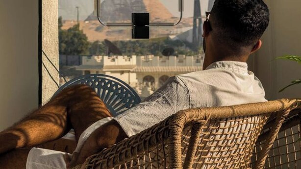 Unclassified image, 1 of 47, button - "Fancy Pyramids' view: Giza's Gem" 4 bedrooms, AC 
 (Giza)