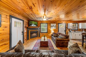 TV connectée, cheminée