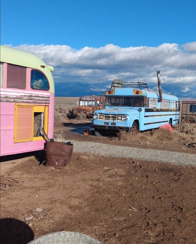 1-bedroom cabin @ Bus hostel bus #1 one queen bed and one bunk bed. Sleeps 2