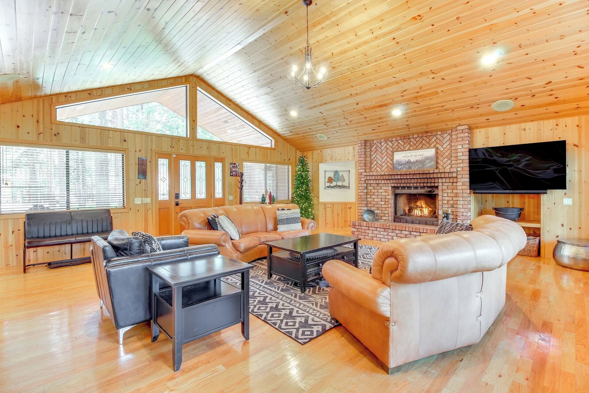 Smart TV, fireplace, video games