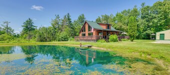 Michigan Cabin w/ On-Site Fishing Pond & Deck